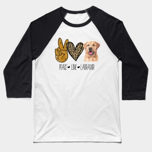 Peace. Love. Labrador Baseball T-Shirt